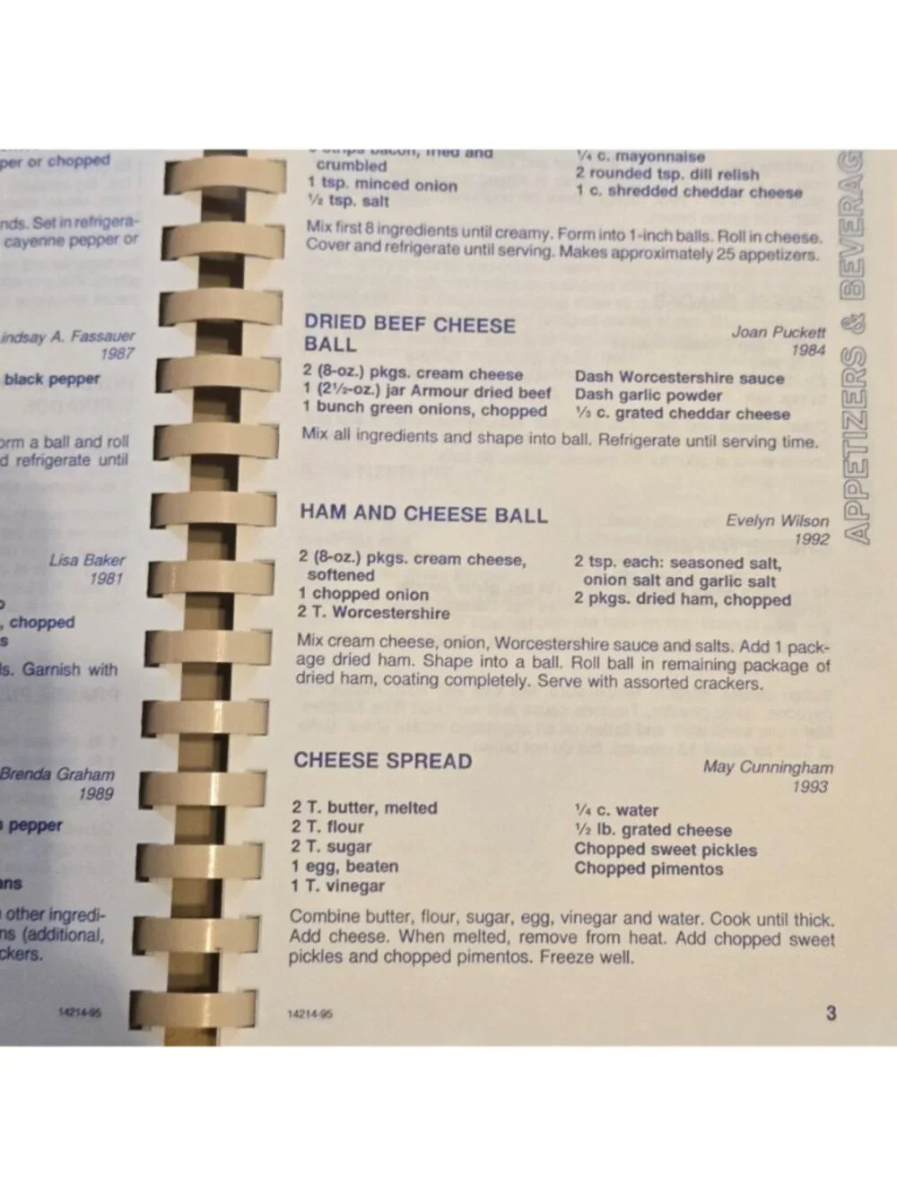 Paramount Terrace Christian Church 40th Anniversary Cookbook 1995 Amarillo Texas